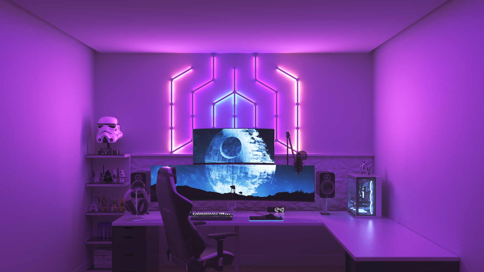 Voici une image de lignes futuristes.