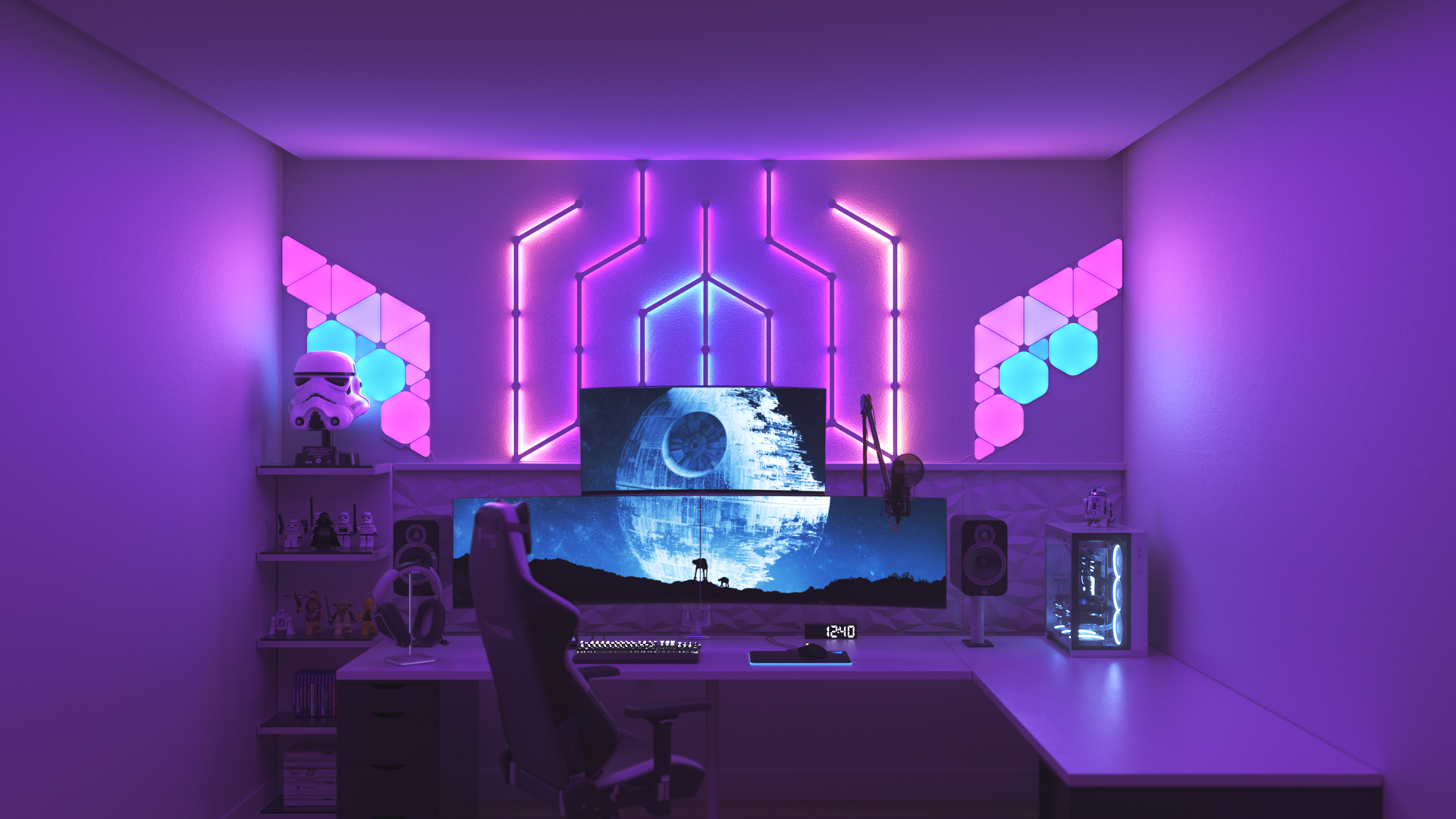 Voici une image de lignes futuristes.