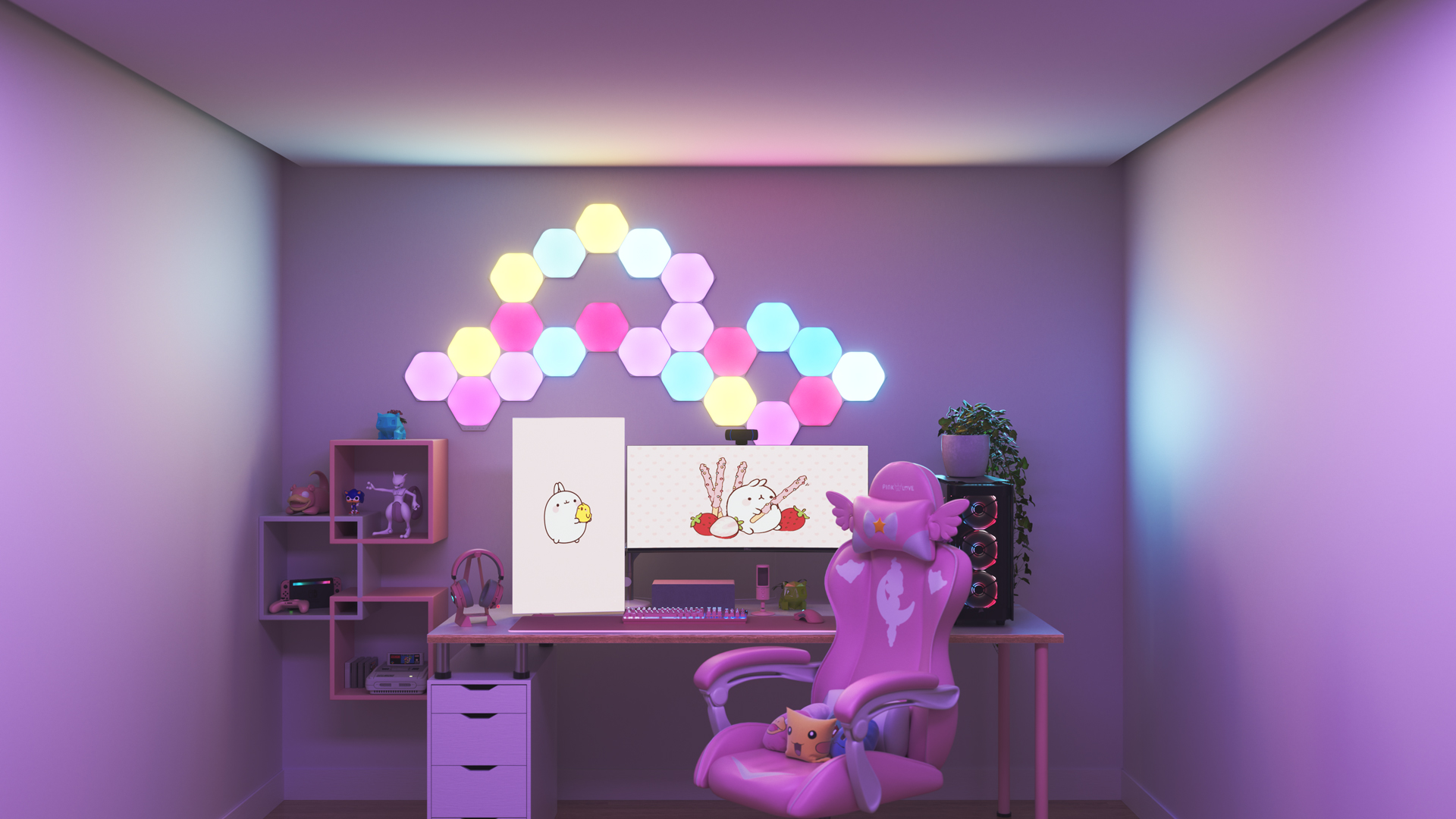 Voici une image de lignes kawaii.