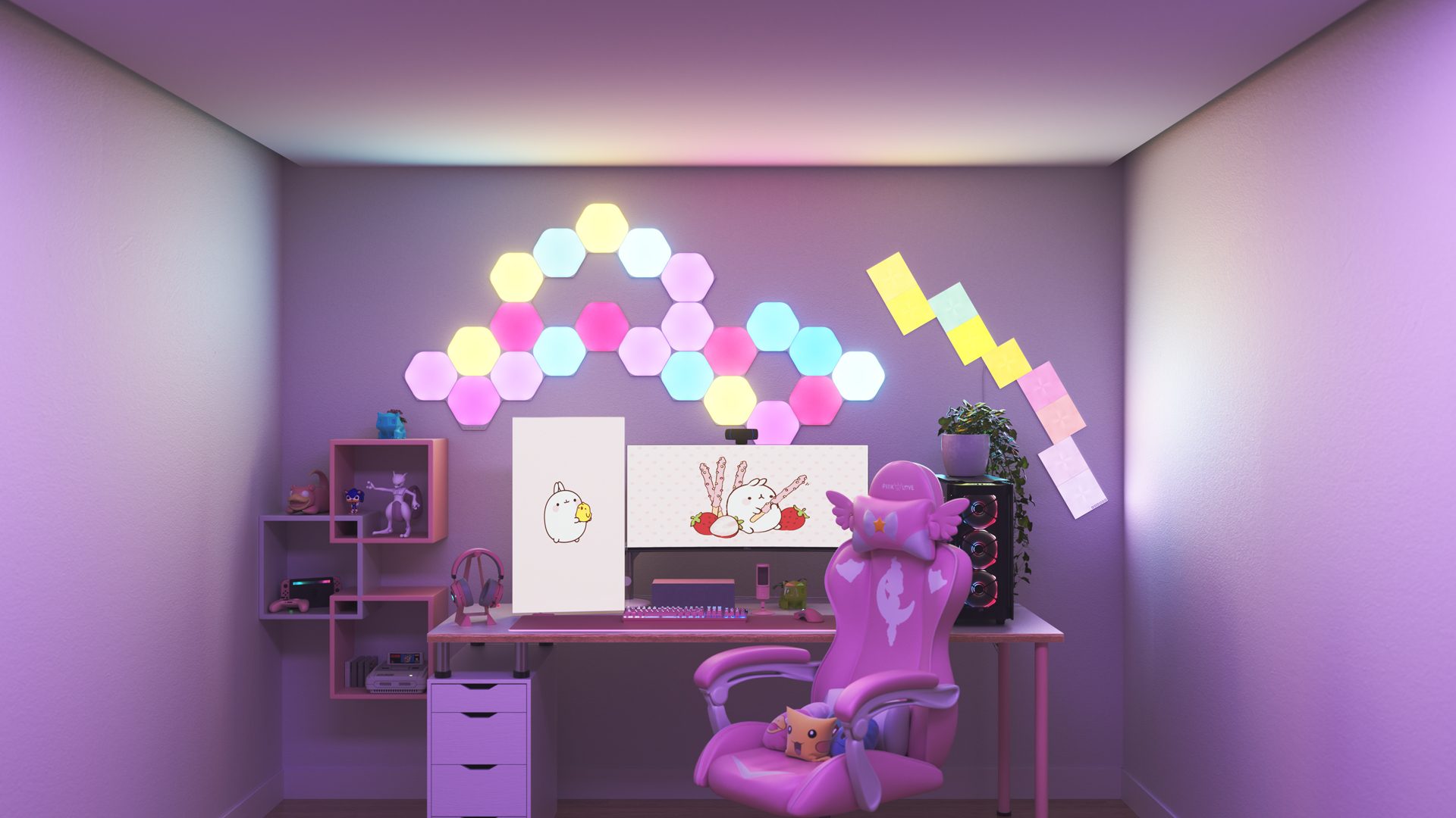 Voici une image de lignes kawaii.