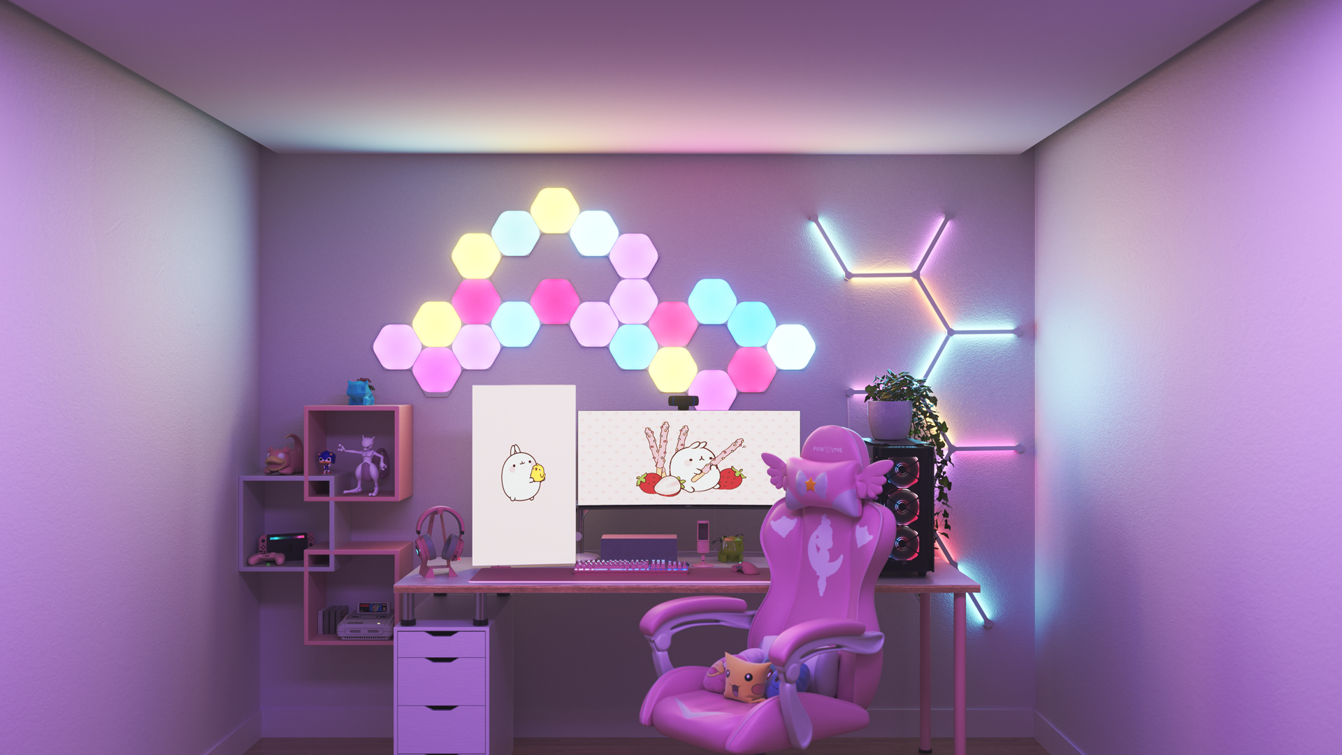 Voici une image de lignes kawaii.