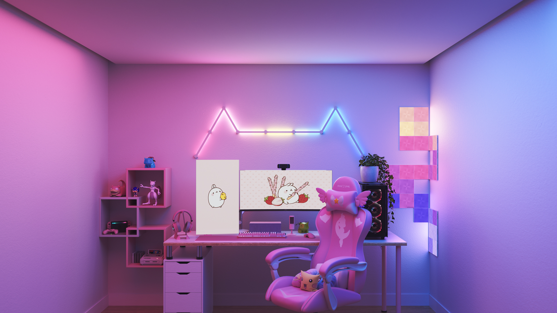 Voici une image de lignes kawaii.