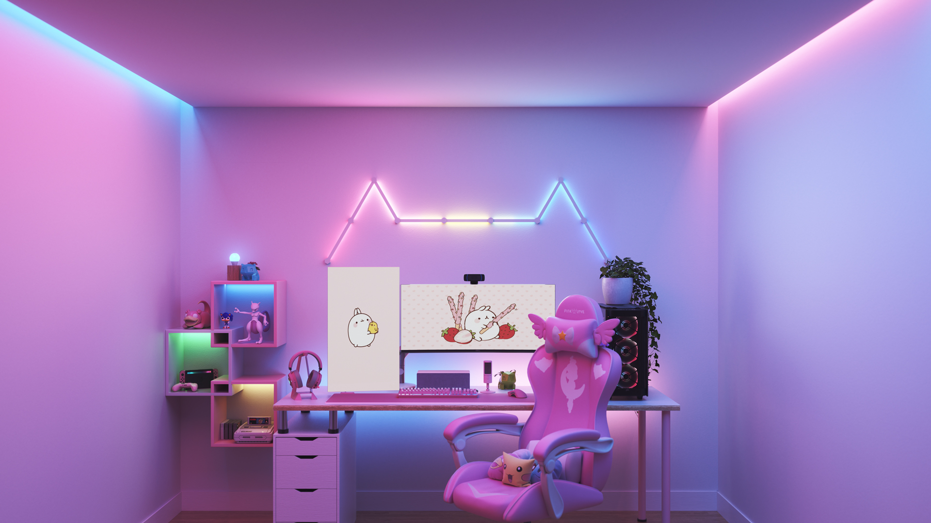 Voici une image de lignes kawaii.