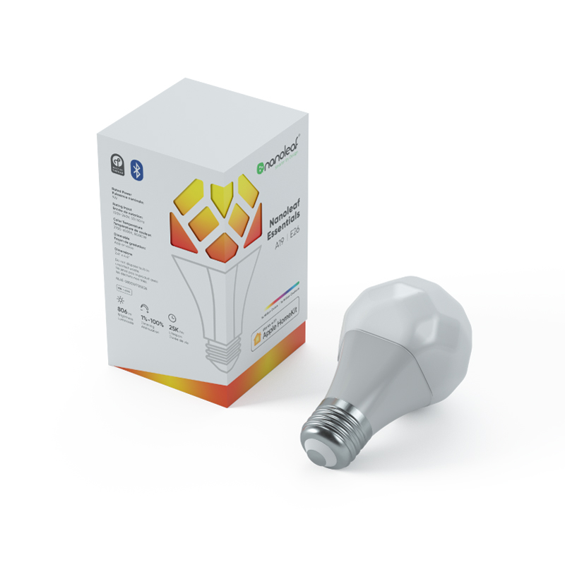 Ampoule intelligente aux couleurs changeantes et fil compatible Nanoleaf Essentials. 1 par paquet. Produit semblable à Wyze. HomeKit, Google Assistant, Amazon Alexa, IFTTT. 