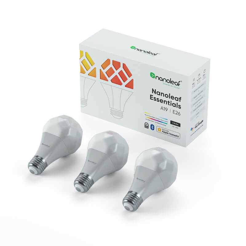 Ampoules intelligentes aux couleurs changeantes et fil compatible Nanoleaf Essentials. 3 par paquet. Produit semblable à Wyze. HomeKit, Google Assistant, Amazon Alexa, IFTTT. 