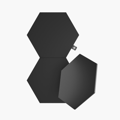 Nanoleaf Shapes Black Hexagonスターターパック 9枚 Nanoleaf Shapes ブラックヘキサゴン スターターパック(9枚入り