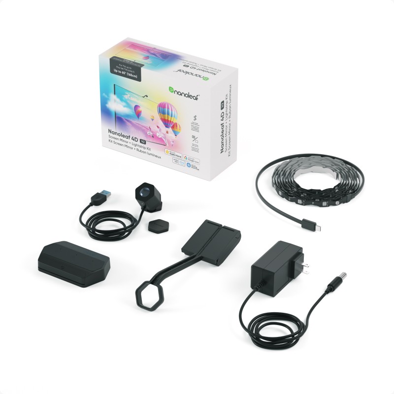Nanoleaf 4D V2 Screen Mirror Camera + Lightstrip Kit (TVs Up to 65″)