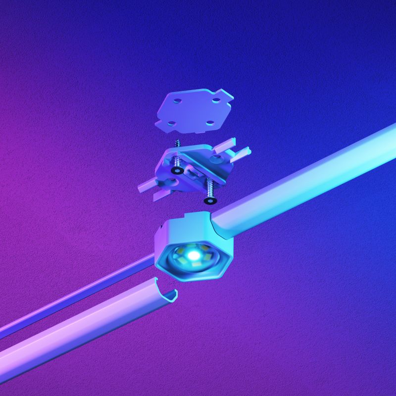 Nanoleaf Smart Multicolor Permanent Outdoor Lights Close Up