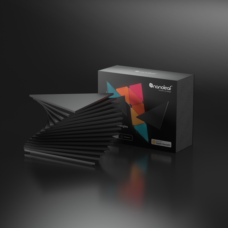 ナノリーフ Ultra Black Triangles Smarter Kit Shapes Limited Edition Ultra Black Triangles Expansion Pack